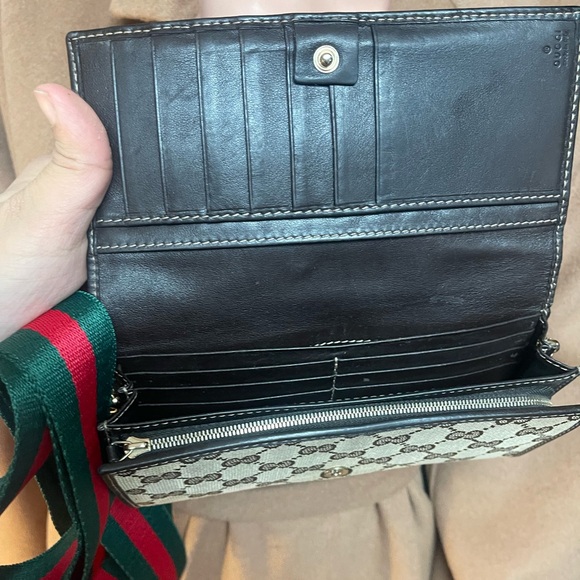Authenticc Gucci vintage GG canvas long wallet 204836.0959 (B1022) - Picture 12 of 15